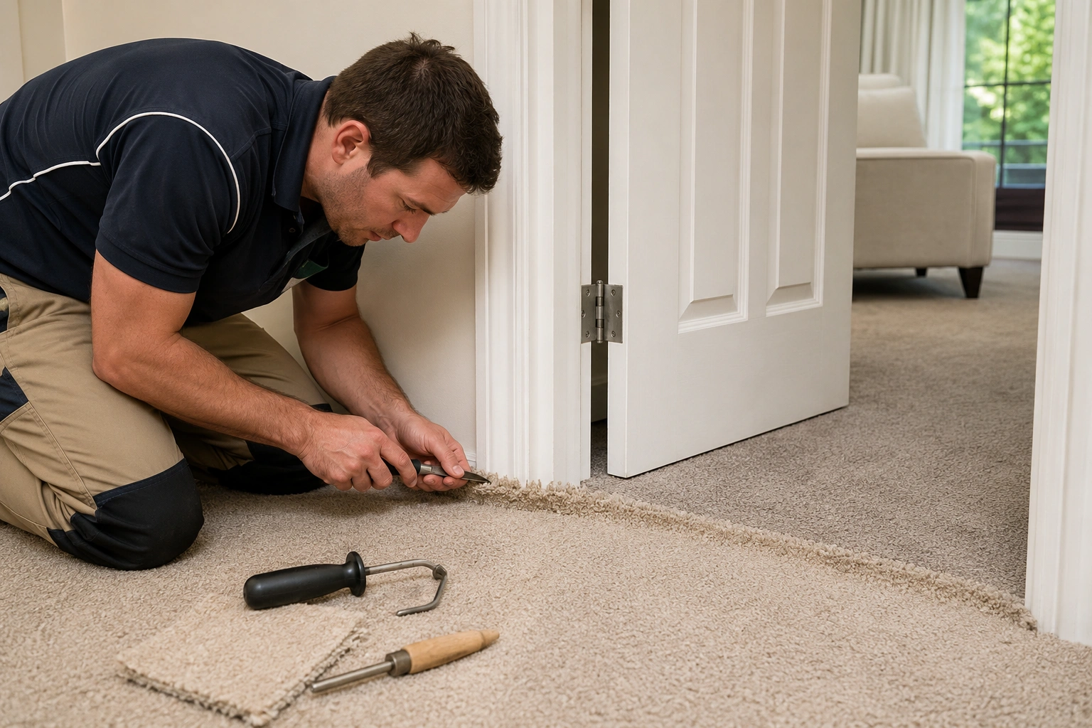 Carpet Repair crew working in Altona